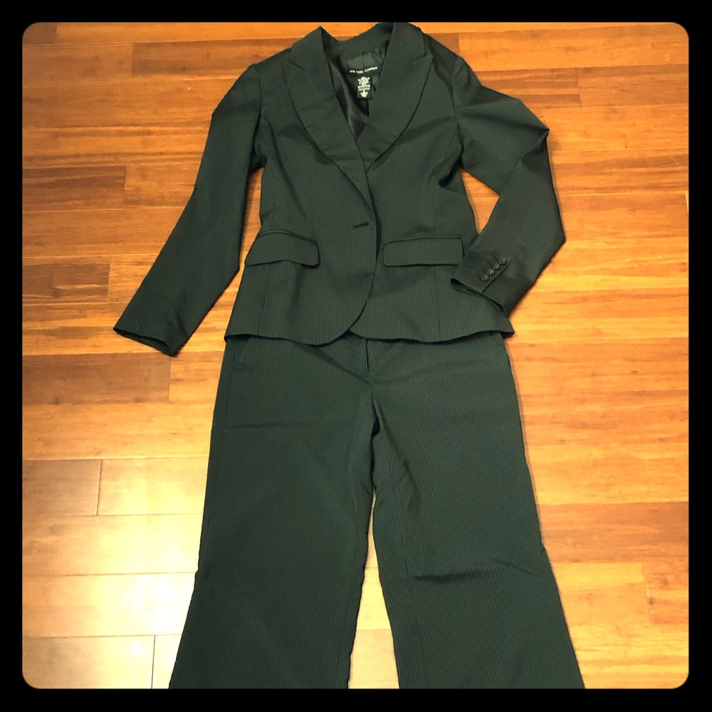 Black pinstripe pantsuit